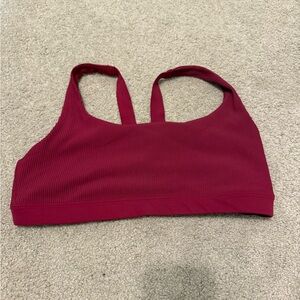 Athleta Red Sports Bra Collection with Smooth Cups and Minimalist Design